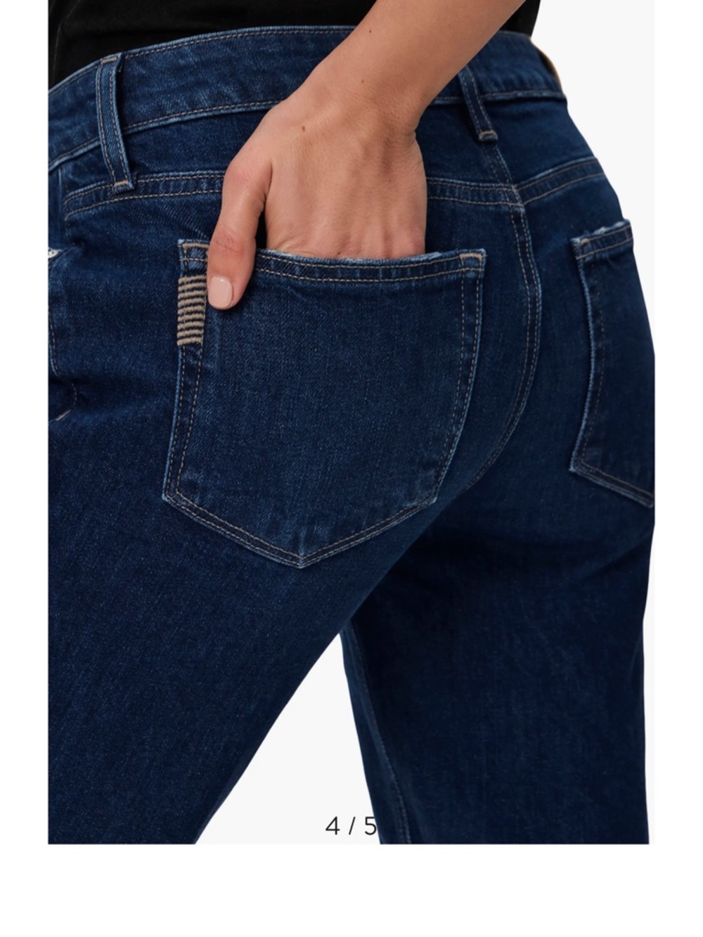 PAIGE Dark Indigo High-Rise Straight-Leg Jeans
